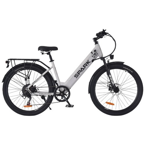 Велосипед з електромотором SPARK E-CITY EASY WAY 17" 48 V/500W/12,5Ah сірий матовий Велосипед з електромотором SPARK E-CITY EASY WAY 17" 48 V/500W/12,5Ah сірий матовий