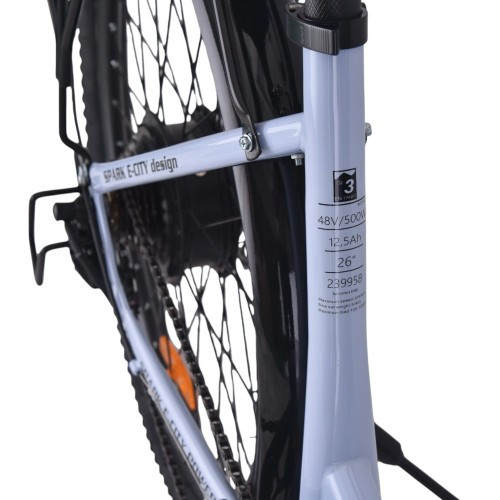 Велосипед з електромотором SPARK E-CITY EASY WAY 17" 48 V/500W/12,5Ah блакитний