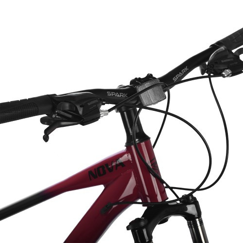 Велосипед SPARK NOVA (колеса — 29", сталева рама — 17" вишневий із чорним Велосипед SPARK NOVA (колеса — 29", сталева рама — 17" вишневий із чорним