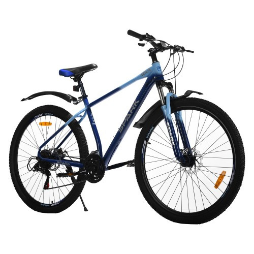 Велосипед SPARK NOVA (колеса — 29", сталева рама — 19" темно-синій із блакитним Велосипед SPARK NOVA (колеса — 29", сталева рама — 19" темно-синій із блакитним