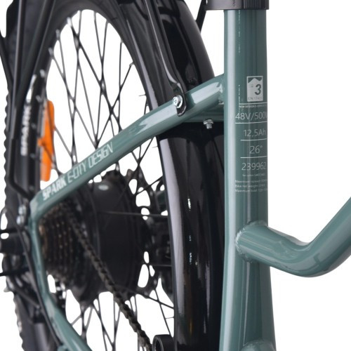 Велосипед з електромотором SPARK E-CITY EASY GO 17" 48 V/500W/12,5Ah сіро-оливковий Велосипед з електромотором SPARK E-CITY EASY GO 17" 48 V/500W/12,5Ah сіро-оливковий