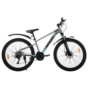 Велосипед SPARK VIBE (колеса — 27,5", сталева рама — 15") сірий із бірюзовим
