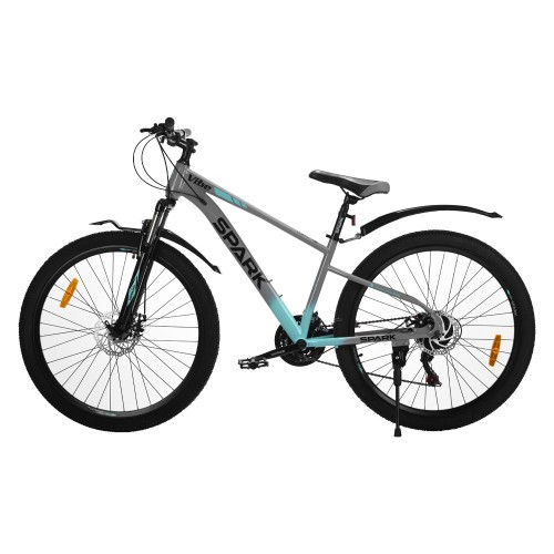 Велосипед SPARK VIBE (колеса — 27,5", сталева рама — 15") сірий із бірюзовим