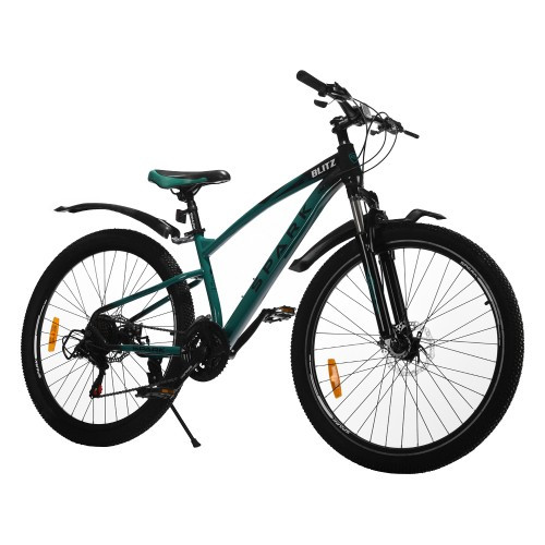 Велосипед SPARK BLITZ (колеса — 27,5", сталева рама — 15") темно-зелений з чорним