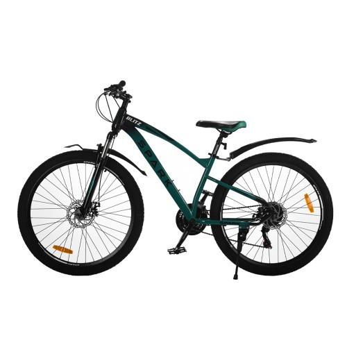 Велосипед SPARK BLITZ (колеса — 27,5", сталева рама — 15") темно-зелений з чорним