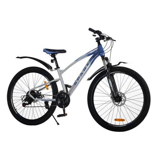 Велосипед SPARK BLITZ (колеса — 27,5", сталева рама — 15") синій із сірим