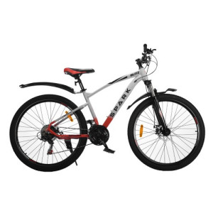 Велосипед SPARK BLITZ (колеса — 27,5", сталева рама — 17") сірий із червоним