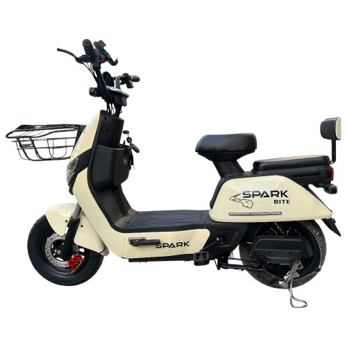 Велосипед з електромотором SPARK BITE 60V/1000W/20Ah 14" Кремово-бежевий