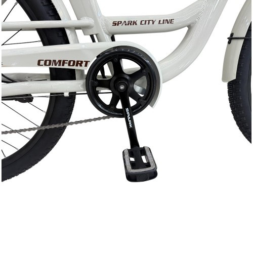 Велосипед з електромотором SPARK E-CITY COMFORT 18" 48 V/500W/12,8Ah світло-сірий