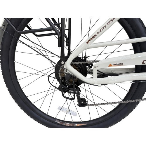 Велосипед з електромотором SPARK E-CITY COMFORT 18" 48 V/500W/12,8Ah світло-сірий