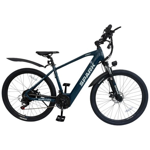 Велосипед з електромотором SPARK E-MTB GHOST 15" 48 V / 500 W / 12,8 Ah темно-синій Велосипед з електромотором SPARK E-MTB GHOST 15" 48 V / 500 W / 12,8 Ah темно-синій