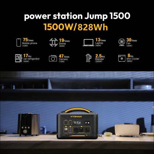 Зарядна станція Vtoman Jump 1500X (828 Вт/год) 1500W Зарядна станція Vtoman Jump 1500X (828 Вт/год) 1500W