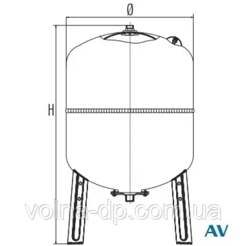 Гідроакумулятор Imera AV50 (вертикальний) Гідроакумулятор Imera AV50 (вертикальний)