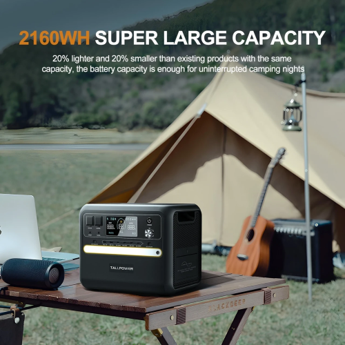 Портативна електростанція TALLPOWER V2400, 2160 Вт·год, сонячний генератор, швидке заряджання. Портативна електростанція TALLPOWER V2400, 2160 Вт·год, сонячний генератор, швидке заряджання.
