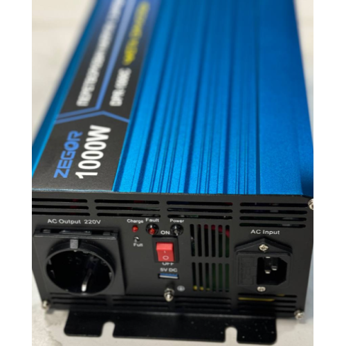 Перетворювач напруги UPS ZEGOR DPR-1000C із зарядним пристроєм 1000W 12/220V Перетворювач напруги UPS ZEGOR DPR-1000C із зарядним пристроєм 1000W 12/220V