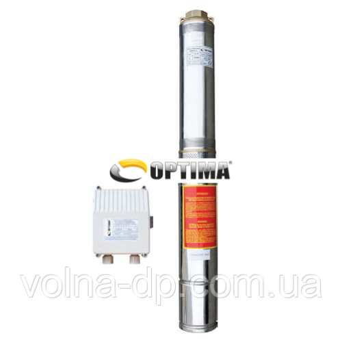 Насос свердловинний з підв. стійк. до піску OPTIMA 4SDm3/ 9 0.55 кВт 65м + пульт+кабель 1,5м NEW