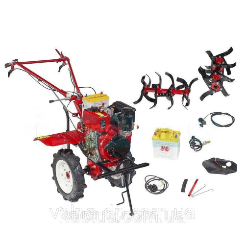 Культиватор дизельний FORTE 1050E колеса 10" помаранчевий Культиватор дизельний FORTE 1050E колеса 10" помаранчевий