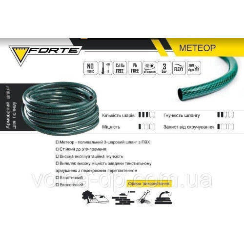 ШЛАНГ МЕТЕОР (METEOR) — 3/4, армований (EVCI PLASTIC)