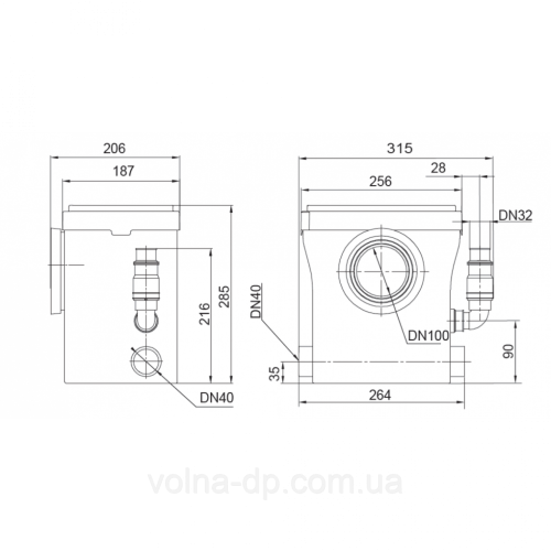 Установка каналізаційна NPO WCLIFT 400/3 Установка каналізаційна NPO WCLIFT 400/3