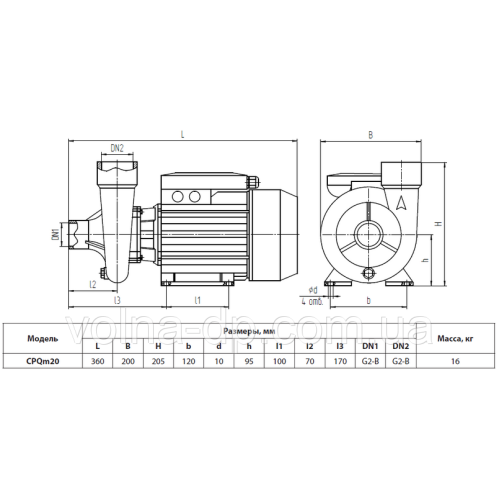 Центробіжний поверхневий насос Rudes CPQm20 Центробіжний поверхневий насос Rudes CPQm20