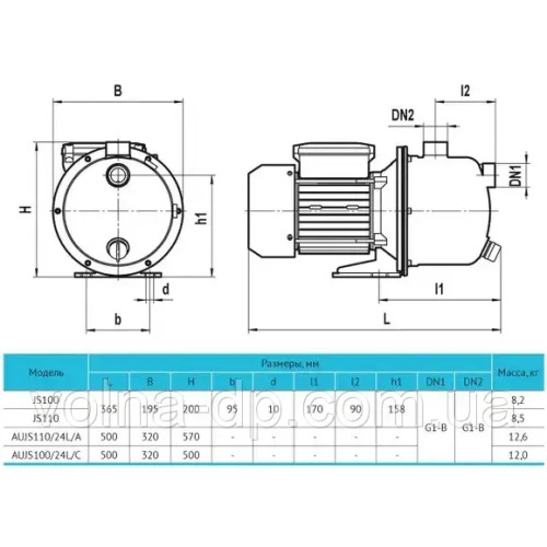 Центросховицький насос Rudes JS 110 Центросховицький насос Rudes JS 110