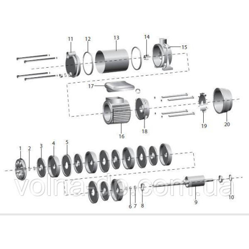 Відцентровий багатоступеневий насос NPO MRS H5 Відцентровий багатоступеневий насос NPO MRS H5