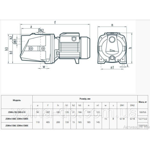 Відцентровий насос NPO JSWm 15MХ Відцентровий насос NPO JSWm 15MХ