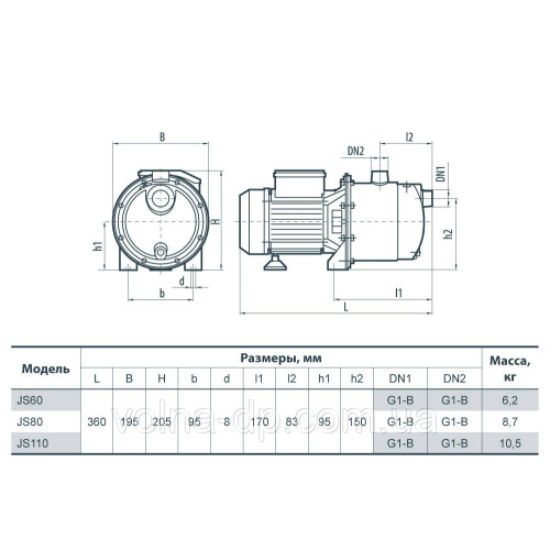 Поверхневий насос NPO JS 110X Поверхневий насос NPO JS 110X
