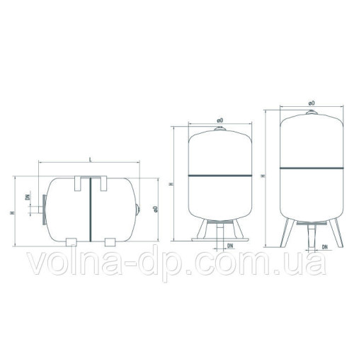 Гідроакумулятор NPO HT 100 SS Гідроакумулятор NPO HT 100 SS