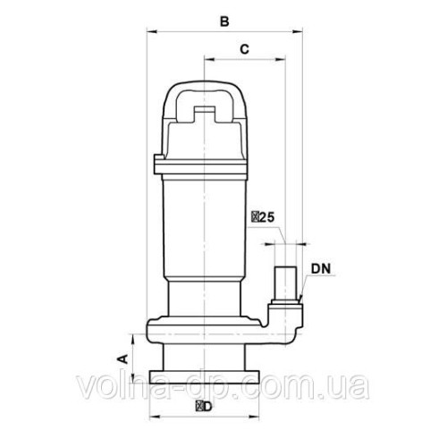 Дренажний насос NPO QDX 1,5-32-0,75 Дренажний насос NPO QDX 1,5-32-0,75