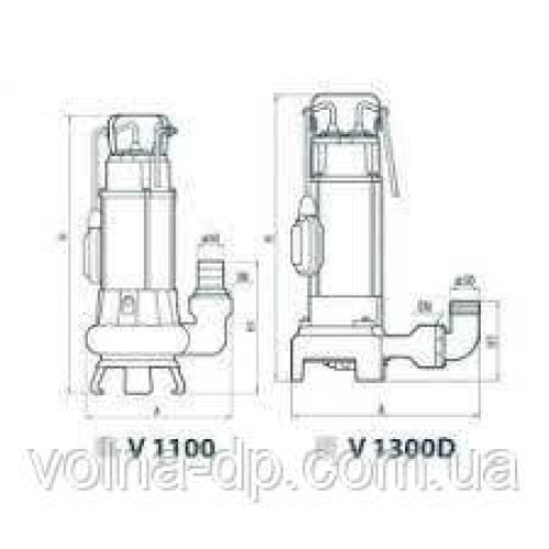Дренжно-фекальний насос NPO V 1100 Дренжно-фекальний насос NPO V 1100