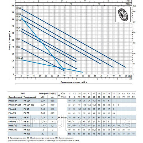 Насос вихровий поверхневий PKm 90 Pedrollo