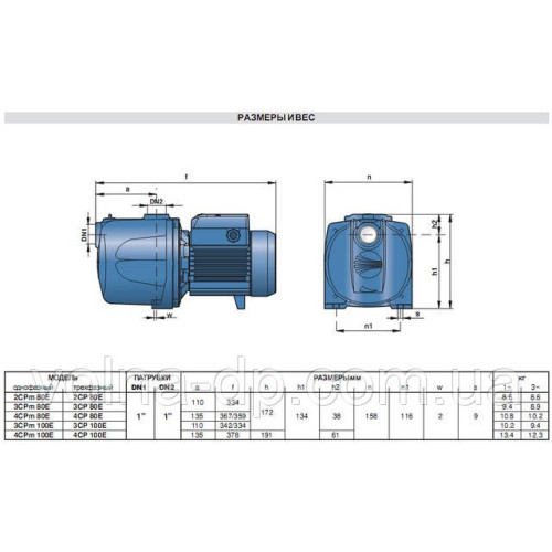 Відцентровий насос Pedrollo 3CPm 80