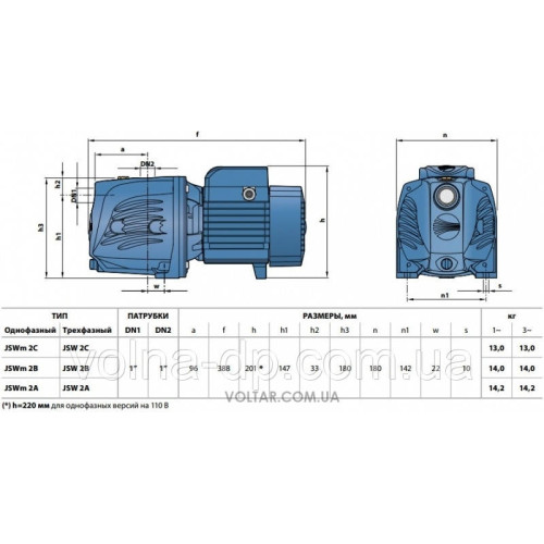 Насос центрогонний Pedrollo JSWm 2CX
