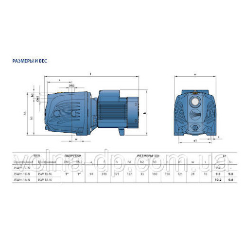 Насос поверхневий Pedrollo JSWm 3BM 1,5 кВт Оригінал