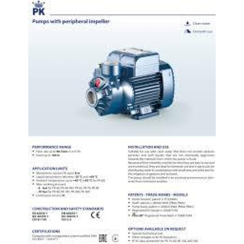 Насос вихровий Pedrollo PKm-60 (оригінал Італія) Насос вихровий Pedrollo PKm-60 (оригінал Італія)