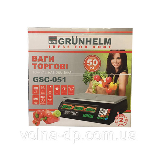 ВАГИ ТОРГОВІ GRUNHELM GSC-051 ВАГИ ТОРГОВІ GRUNHELM GSC-051