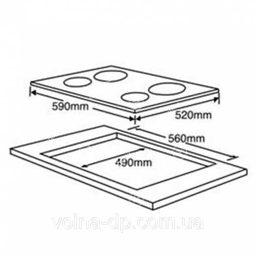 Варильна поверхня Grunhelm GPC 723 B(склокераміка) Варильна поверхня Grunhelm GPC 723 B(склокераміка)