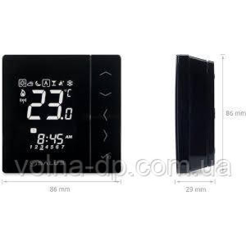 Безпровідний цифровий електронний терморегулятор чорний Salus VS20BRF Безпровідний цифровий електронний терморегулятор чорний Salus VS20BRF