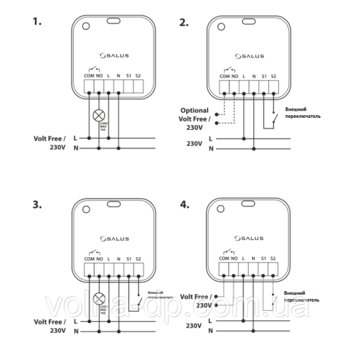 Бездротове модульне реле Salus SR600