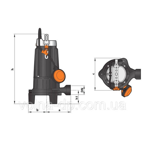 Фекальний насос з ріжучим механізмом Pedrollo TRm 1.1
