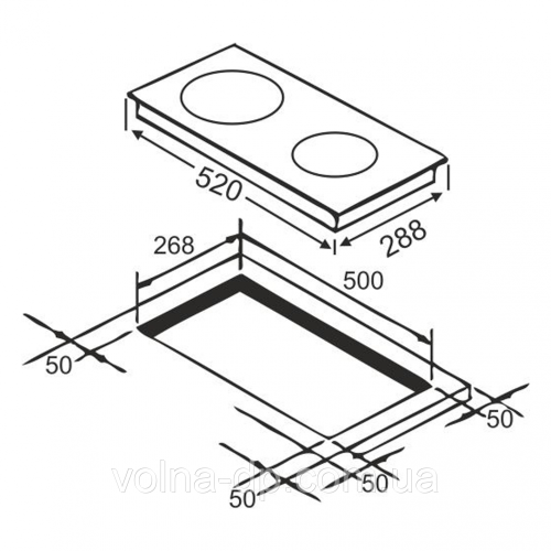 Варочна поверхня GRUNHELM GPI 523 B (подвійна індукційна) Варочна поверхня GRUNHELM GPI 523 B (подвійна індукційна)