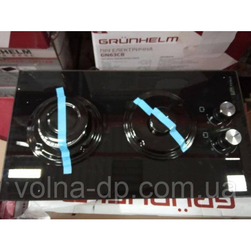 Варильна поверхня газова Grunhelm GPG 0201 BF 2 конфорки, загартоване скло, газ контроль. Варильна поверхня газова Grunhelm GPG 0201 BF 2 конфорки, загартоване скло, газ контроль.
