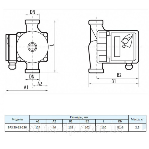 Циркуляційний насос Насоси+ BPS 20-6S-130 (NPO)
