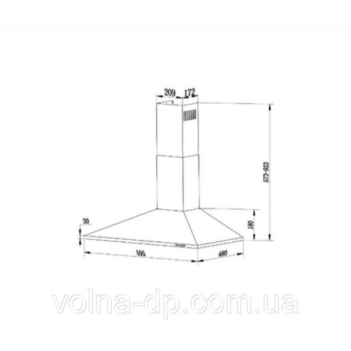 Витяжка GVK 214 W купольна біла GRUNHELM Витяжка GVK 214 W купольна біла GRUNHELM