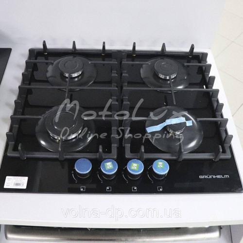 Варильна поверхня GPG 6214 BF GRUNHELM газ скло чавун