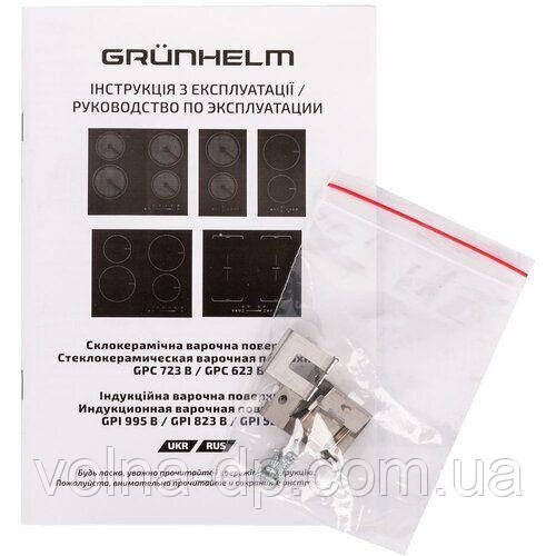 Газова варильна поверхня GRUNHELM GPG 6254 WF 4 конфорки, чавун, пластик, біла)