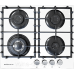 Газова варильна поверхня GRUNHELM GPG 6254 WF 4 конфорки, чавун, пластик, біла)