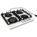 Газова варильна поверхня GRUNHELM GPG 6254 WF 4 конфорки, чавун, пластик, біла)