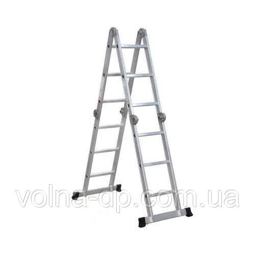 Сходи алюмінієвої 4х4 шарнірна Werk LC24160Q (102875) Сходи алюмінієвої 4х4 шарнірна Werk LC24160Q (102875)